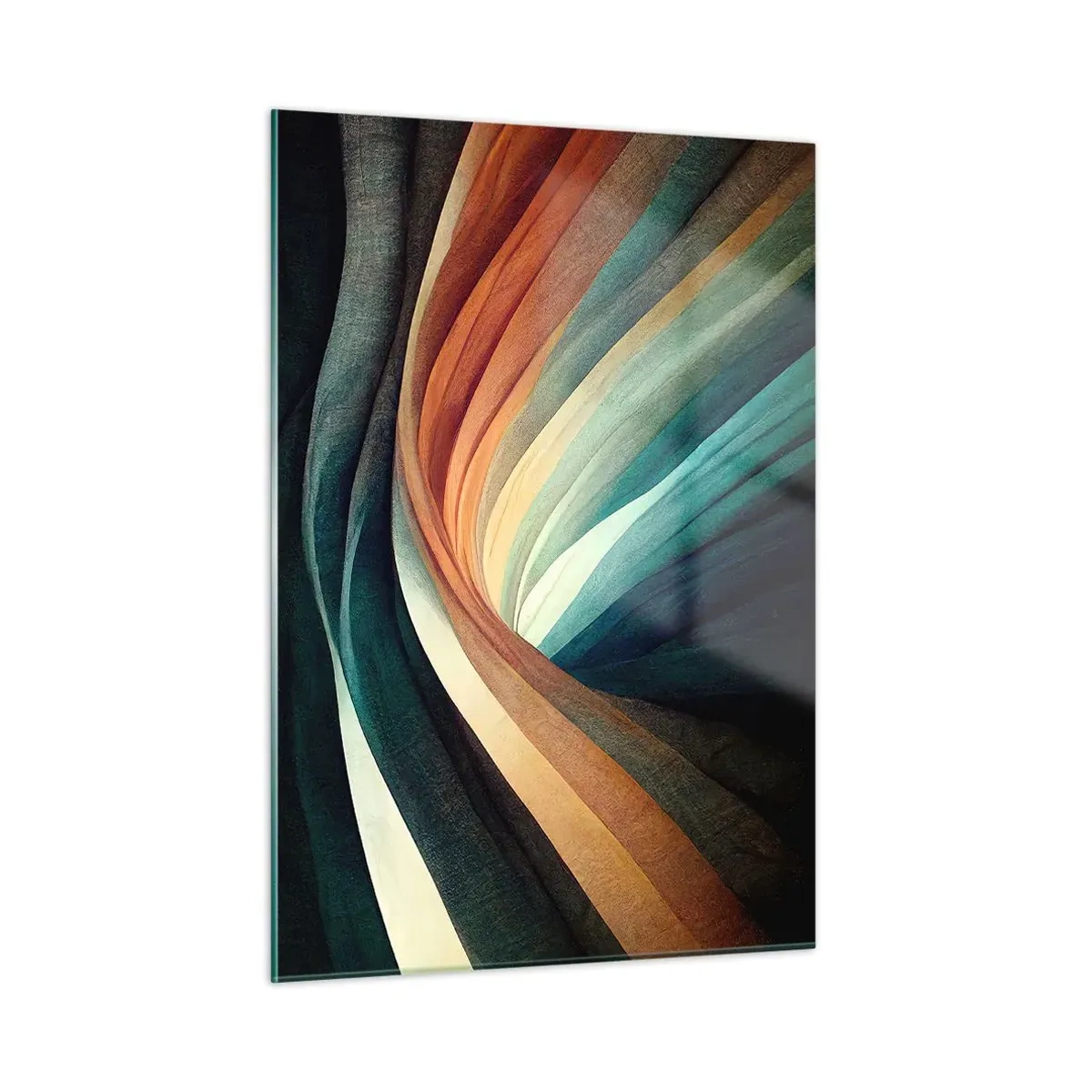 Billede på glas - Vævet af farver - 50x70 cm