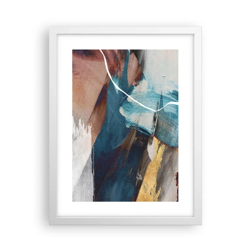 Plakat i hvid ramme - Med flair og energi - 30x40 cm
