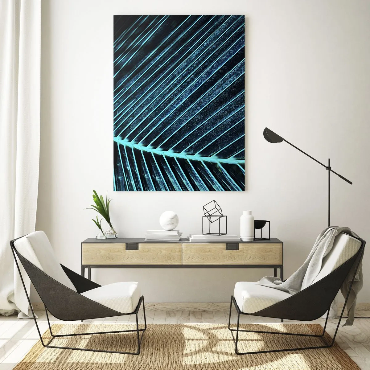 Billede på glas - Tekstur af grønt - 50x70 cm