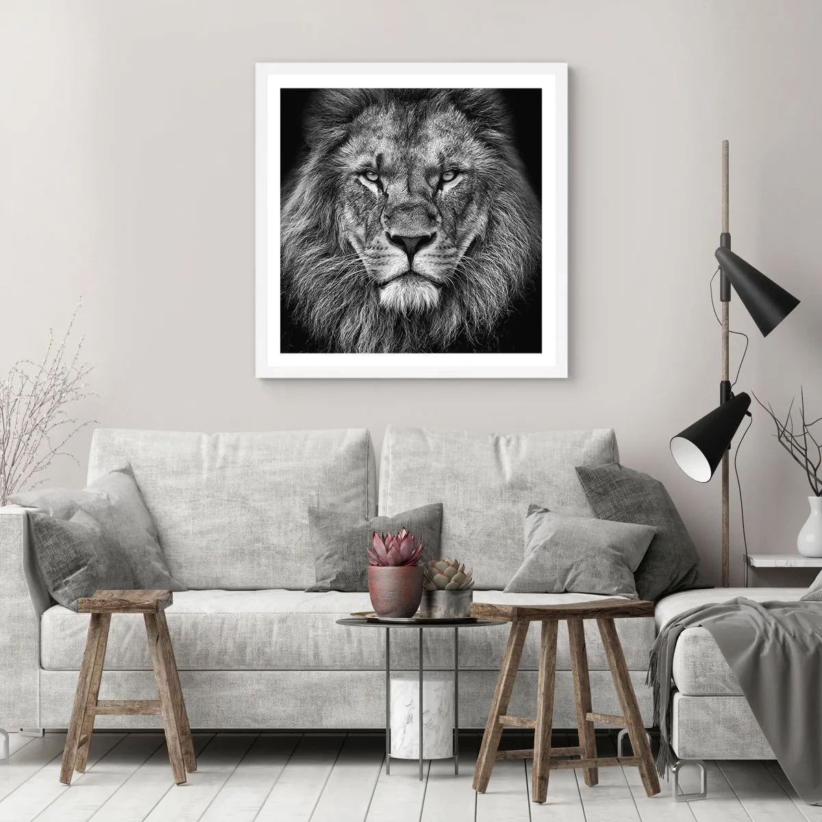 Plakat i hvid ramme - I kroningsklædning - 50x50 cm