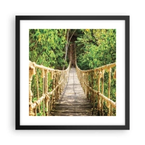 Plakat i sort ramme - Ophængt i grønt - 40x40 cm