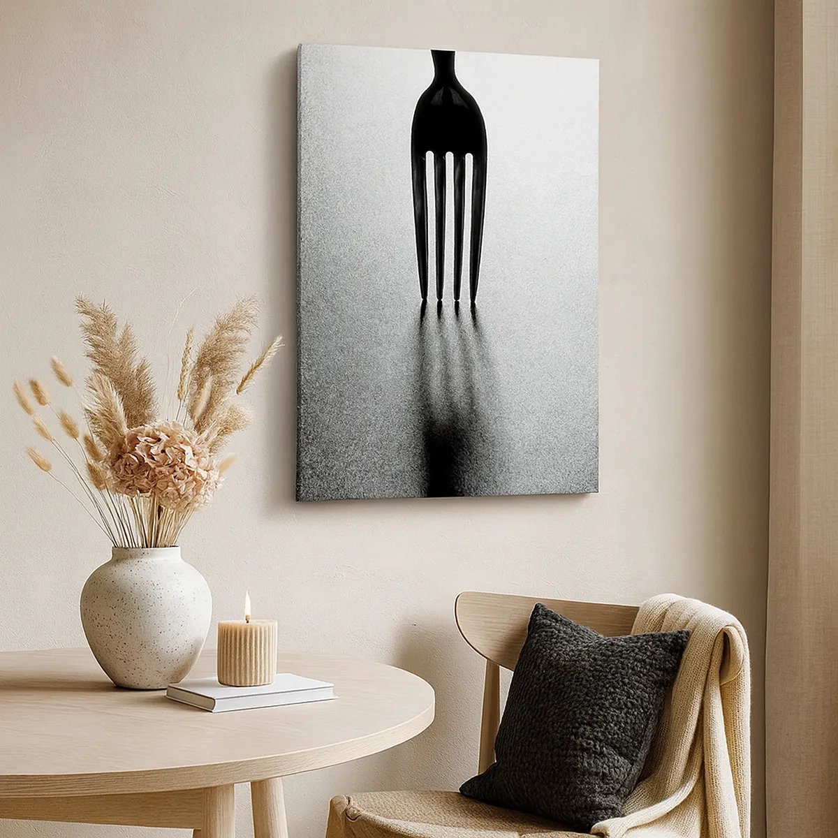 Lærredstryk - Billede på lærred - Lys og skygge - 50x70 cm