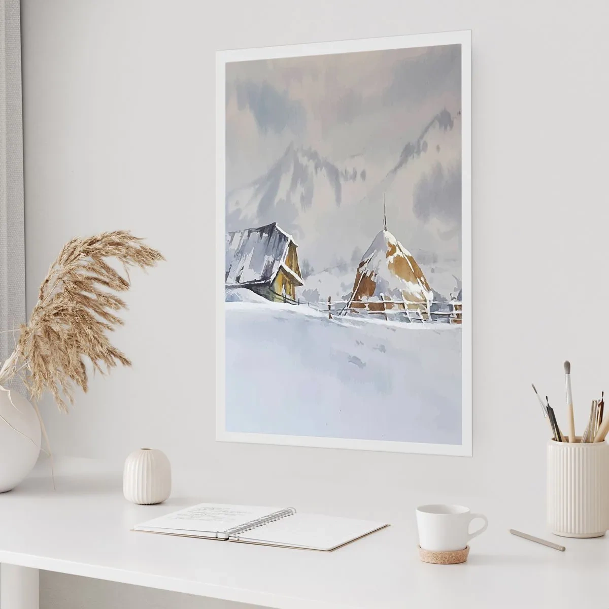 Plakat - I en sneklædt dal - 50x70 cm