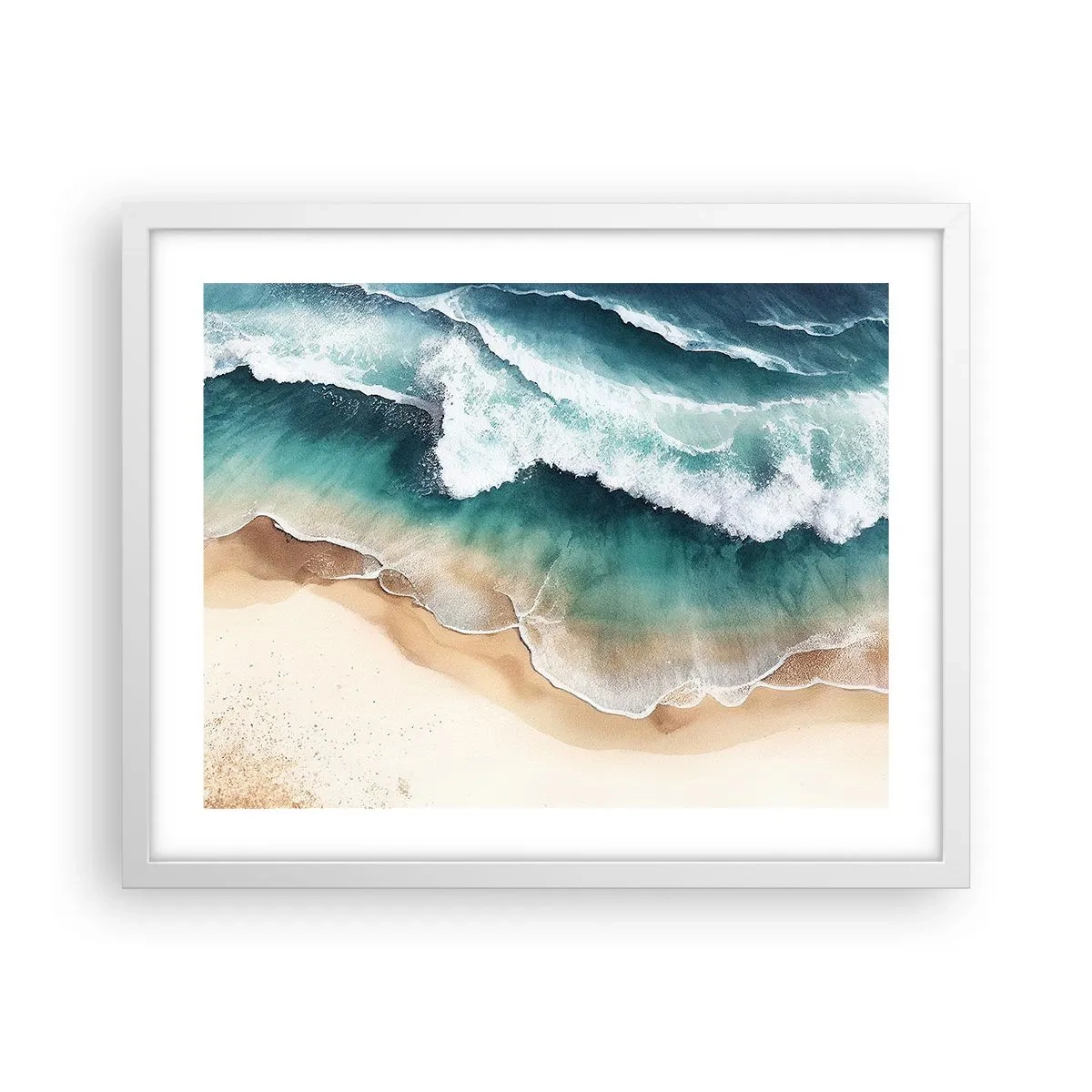 Plakat i hvid ramme - Et evigt møde - 50x40 cm