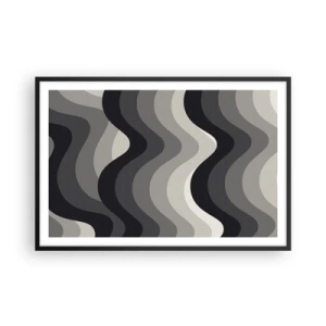 Plakat i sort ramme - Bølge efter bølge - 91x61 cm