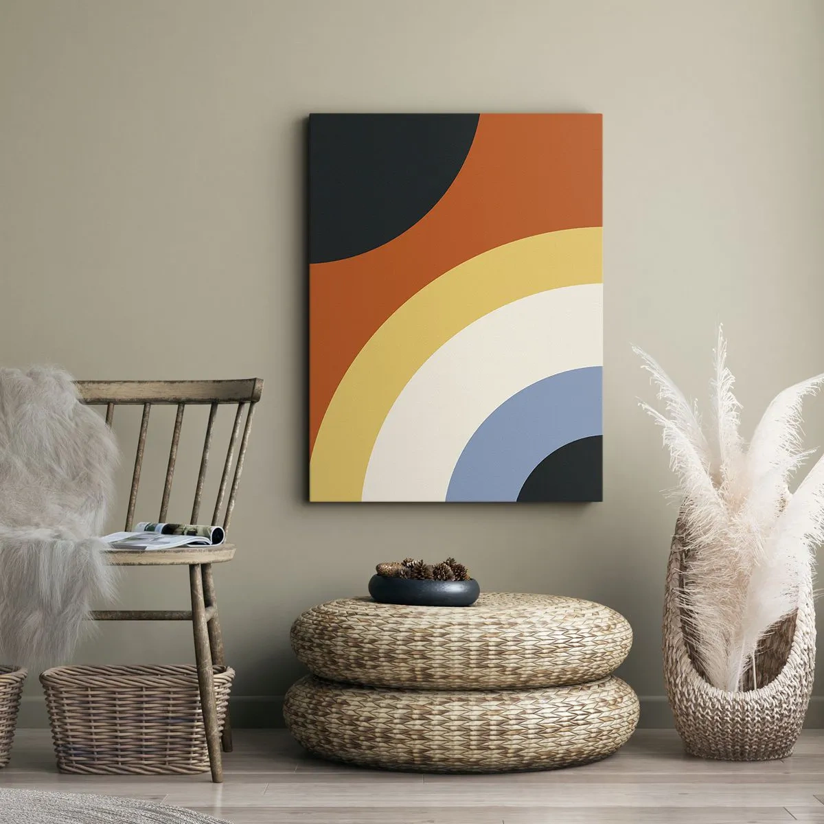 Lærredstryk - Billede på lærred - Over for hinanden - 50x70 cm