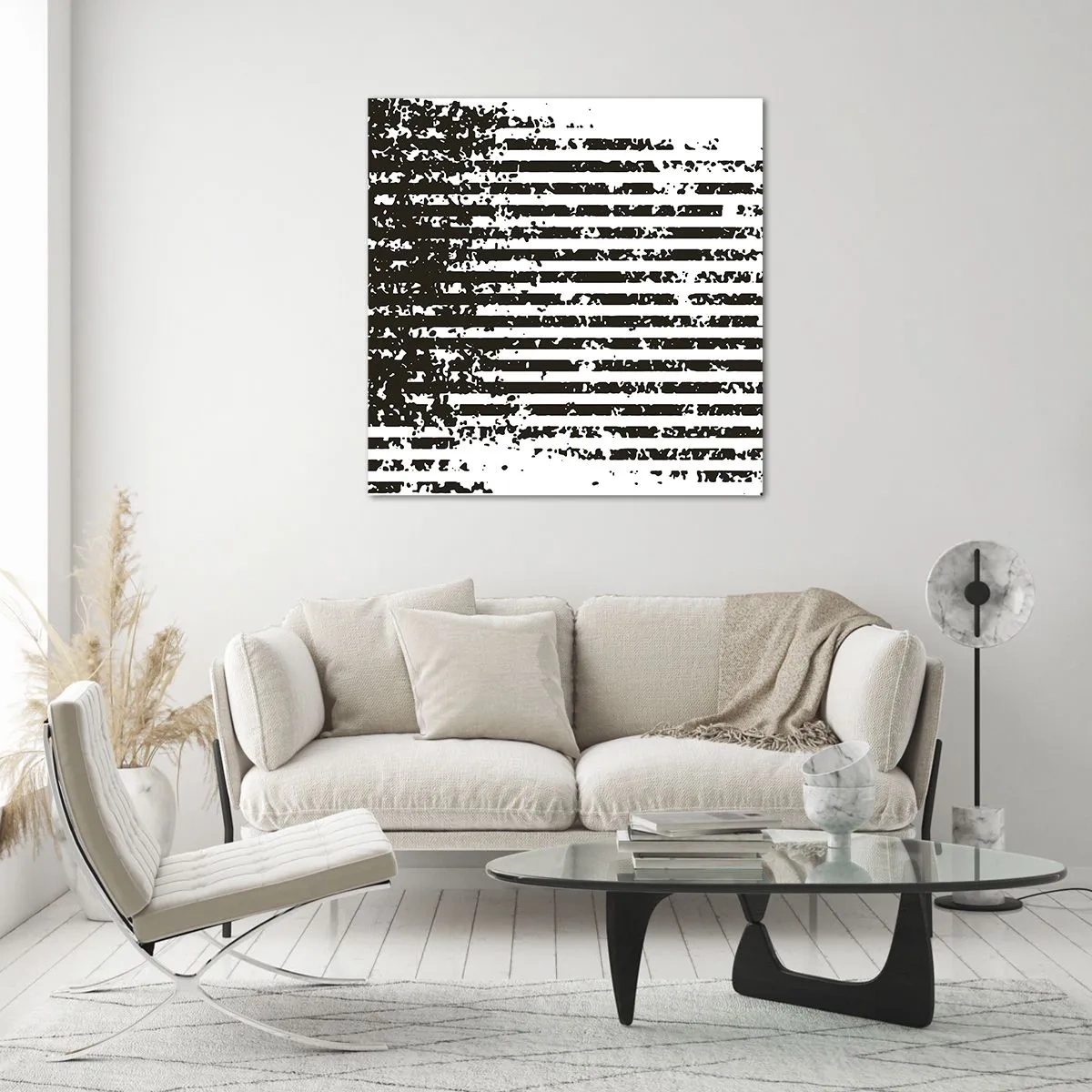 Billede på glas - Rytme og støj - 70x70 cm