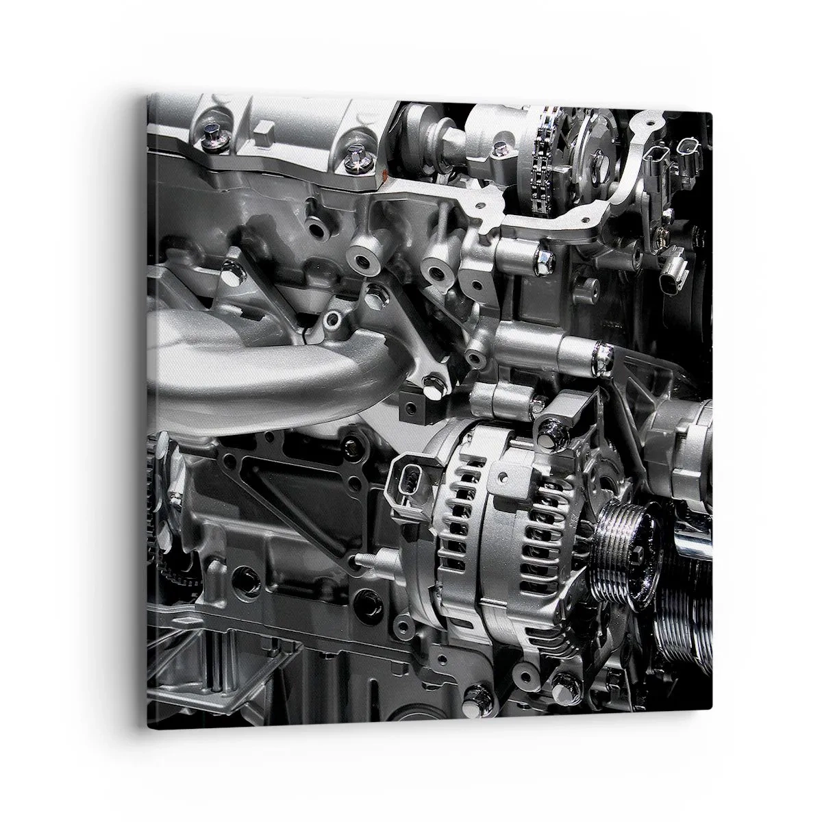 Lærredstryk - Billede på lærred - Stål, smuk, stærk - 40x40 cm