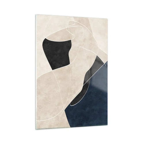 Billede på glas - Abstrakt komposition - kontrast af farver - 50x70 cm