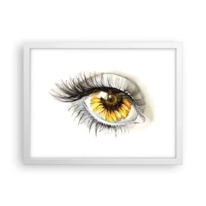 Plakat i hvid ramme - Et look lige så varmt som sommeren - 40x30 cm