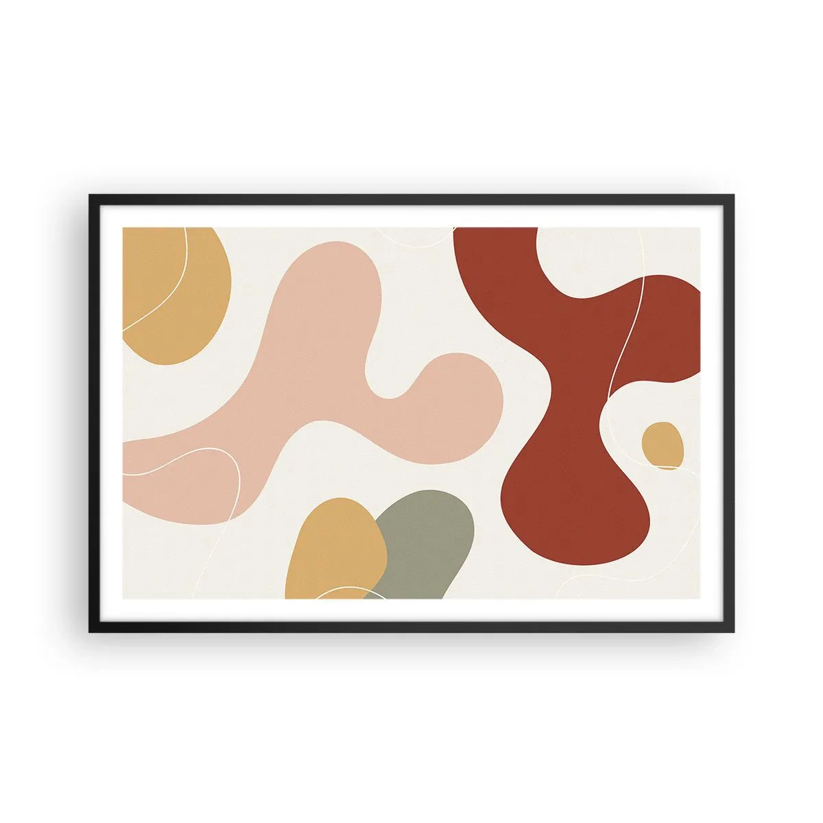 Plakat i sort ramme - Es eller flores? - 91x61 cm