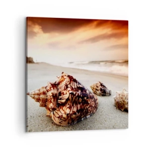 Lærredstryk - Billede på lærred - Bølgebevægelser - 60x60 cm