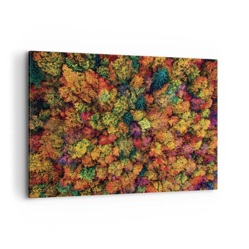 Lærredstryk - Billede på lærred - Buket af efterårstræer - 100x70 cm