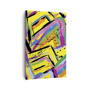 Lærredstryk - Billede på lærred - Han råber af glæde - 80x120 cm