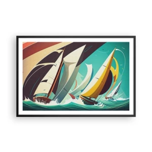 Plakat i sort ramme - Tæt på og personligt med elementerne - 91x61 cm