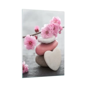 Billede på glas - Kirsebærblomstens lyksalighed - 80x120 cm