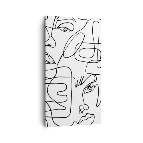 Lærredstryk - Billede på lærred - I sammenfiltrede følelser - 45x80 cm