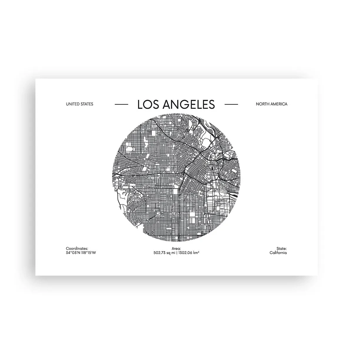 Plakat - Los Angeles' anatomi - 100x70 cm
