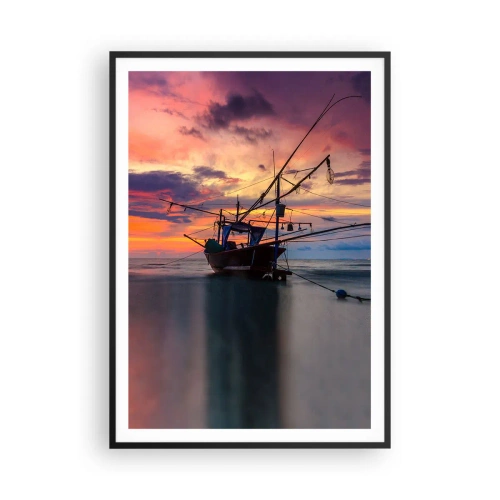 Plakat i sort ramme - En eksotisk aften - 70x100 cm