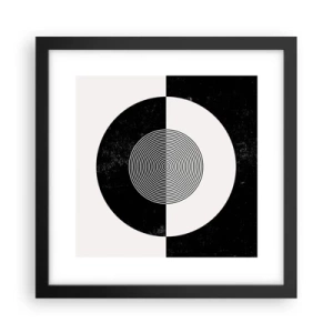 Plakat i sort ramme - Harmoni i sort og hvidt - 30x30 cm