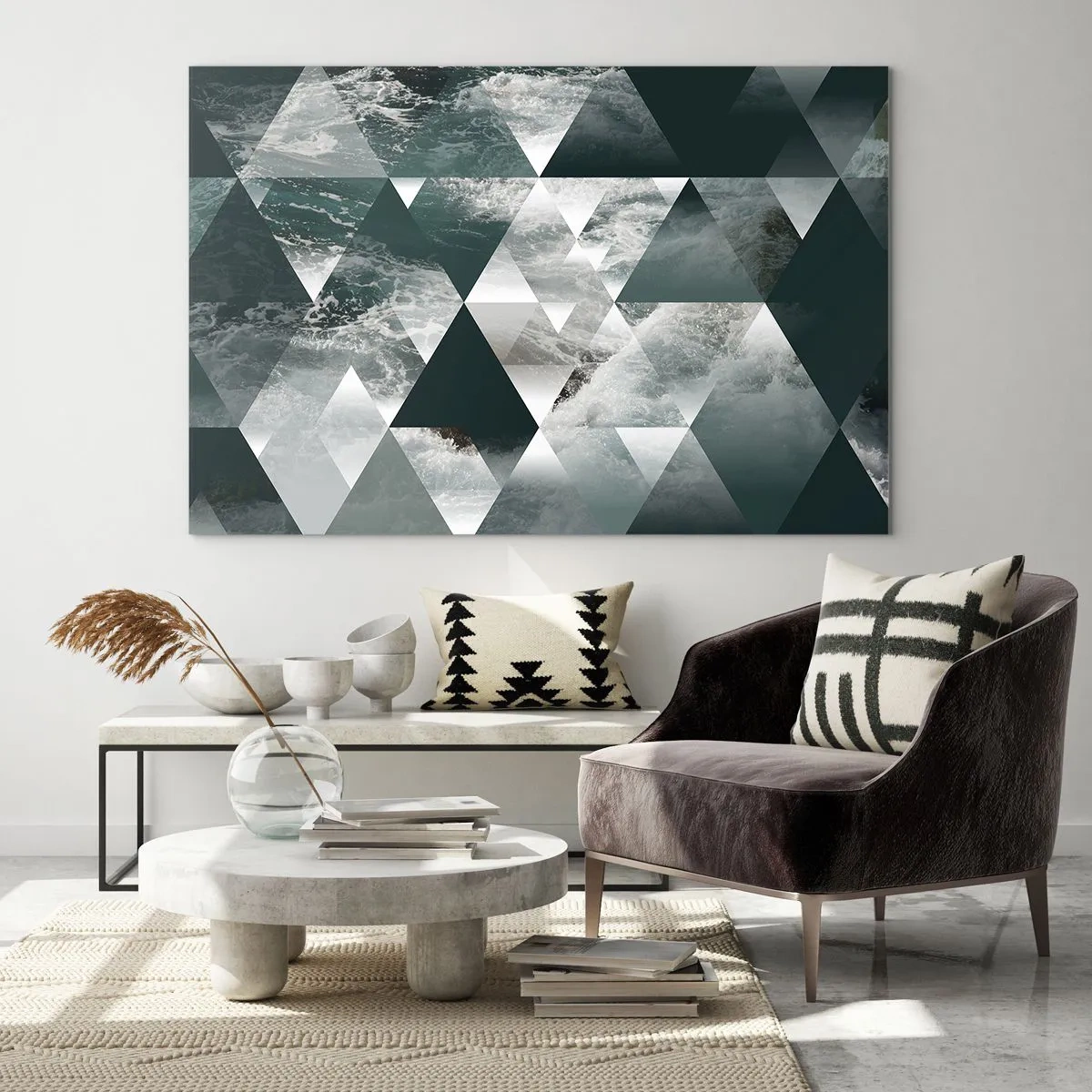 Billede på glas - Et krystalperspektiv - 120x80 cm