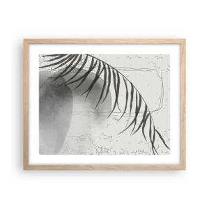 Plakat i ramme af lyst egetræ - Den subtile eksotisme i naturen - 50x40 cm
