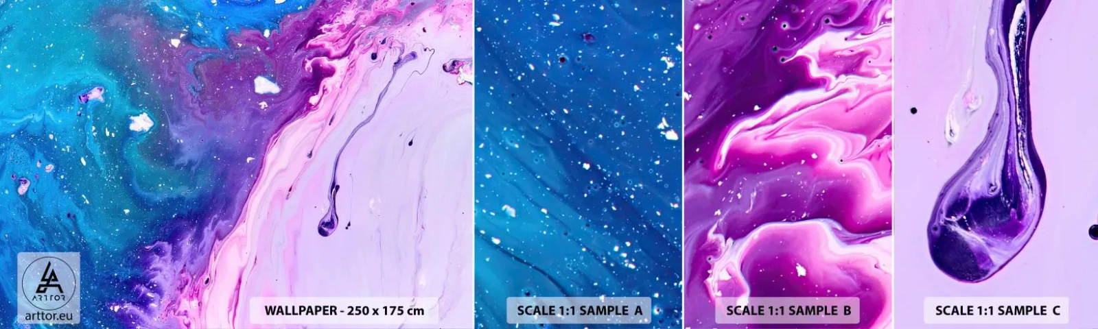 Fototapet Prøve Standard Eco - Yin og yang - Abstraktion, Stykke, Maleri - 100x30 cm