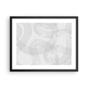 Plakat i sort ramme - Der er ingen lige vej - 50x40 cm