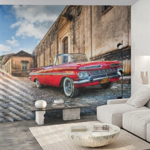 Fototapet Premium Sand - Cubanske følelser - Automotive, Bil, Cuba - 100x70 cm