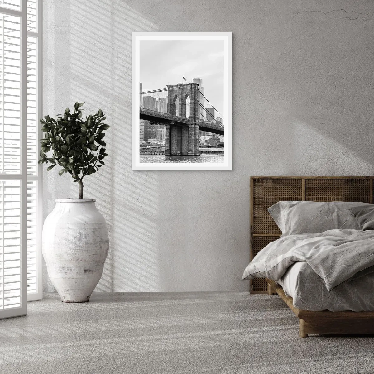 Plakat i hvid ramme - New York stemning - 50x70 cm