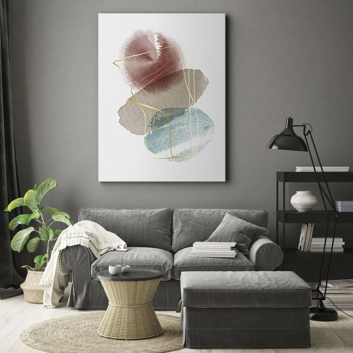 Lærredstryk - Billede på lærred - Rummets perler - 55x100 cm