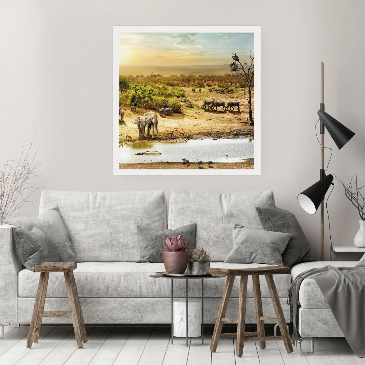 Plakat - "Og ud af Eden flød en flod...". - 30x30 cm