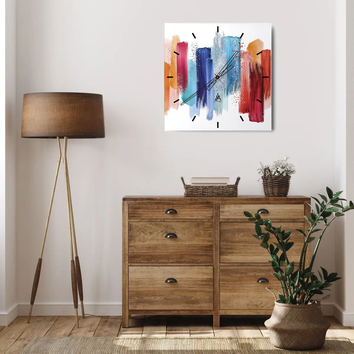 Vægur, Uret - Op og ned - 40x40 cm