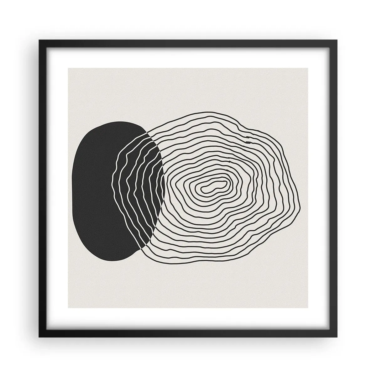 Plakat i sort ramme - Varighed og vibration - 50x50 cm