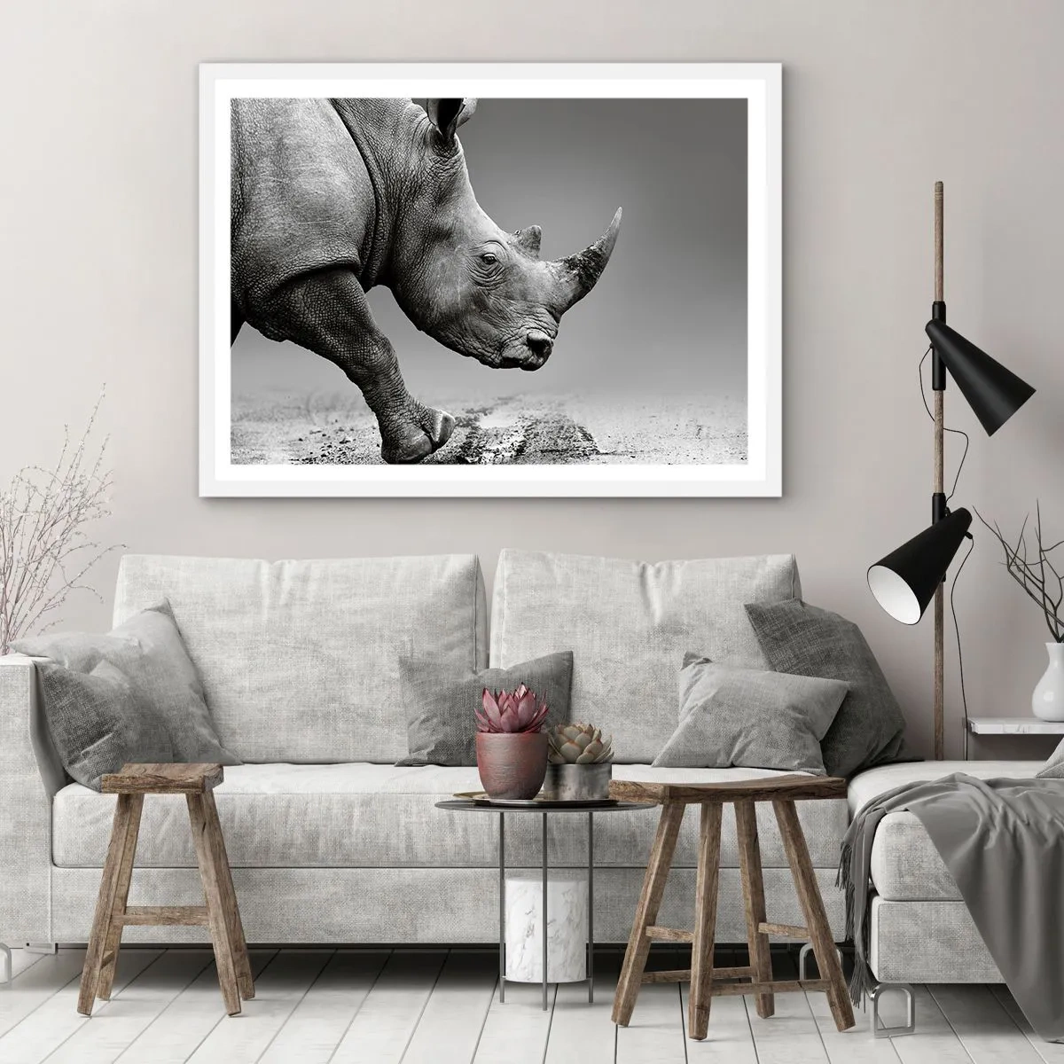 Plakat i hvid ramme - En ustoppeli - 100x70 cm