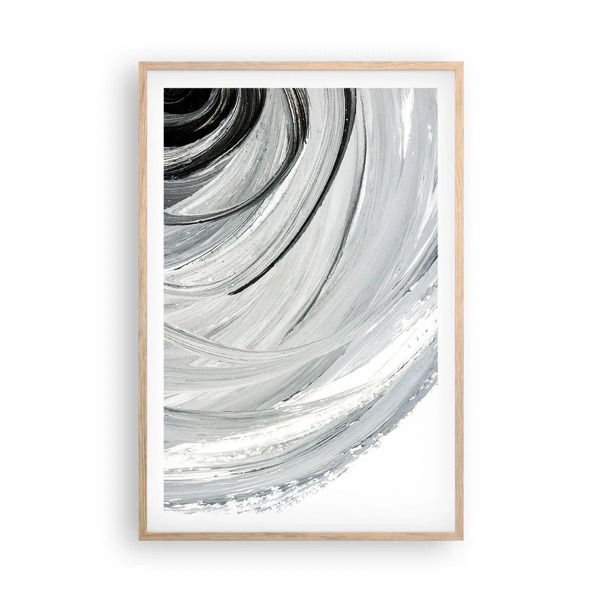 Plakat i ramme af lyst egetræ - Orbital komposition - 61x91 cm
