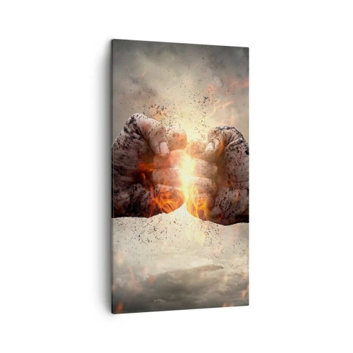 Lærredstryk - Billede på lærred - Stå op til kamp - 45x80 cm