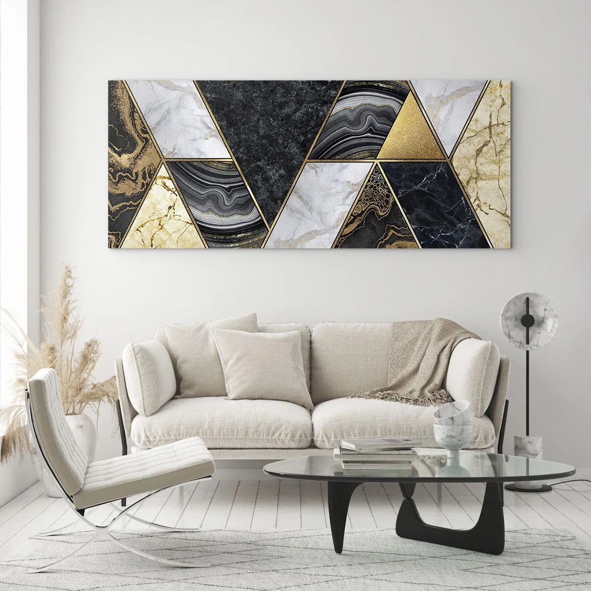 Billede på glas - Sten for sten - 100x40 cm