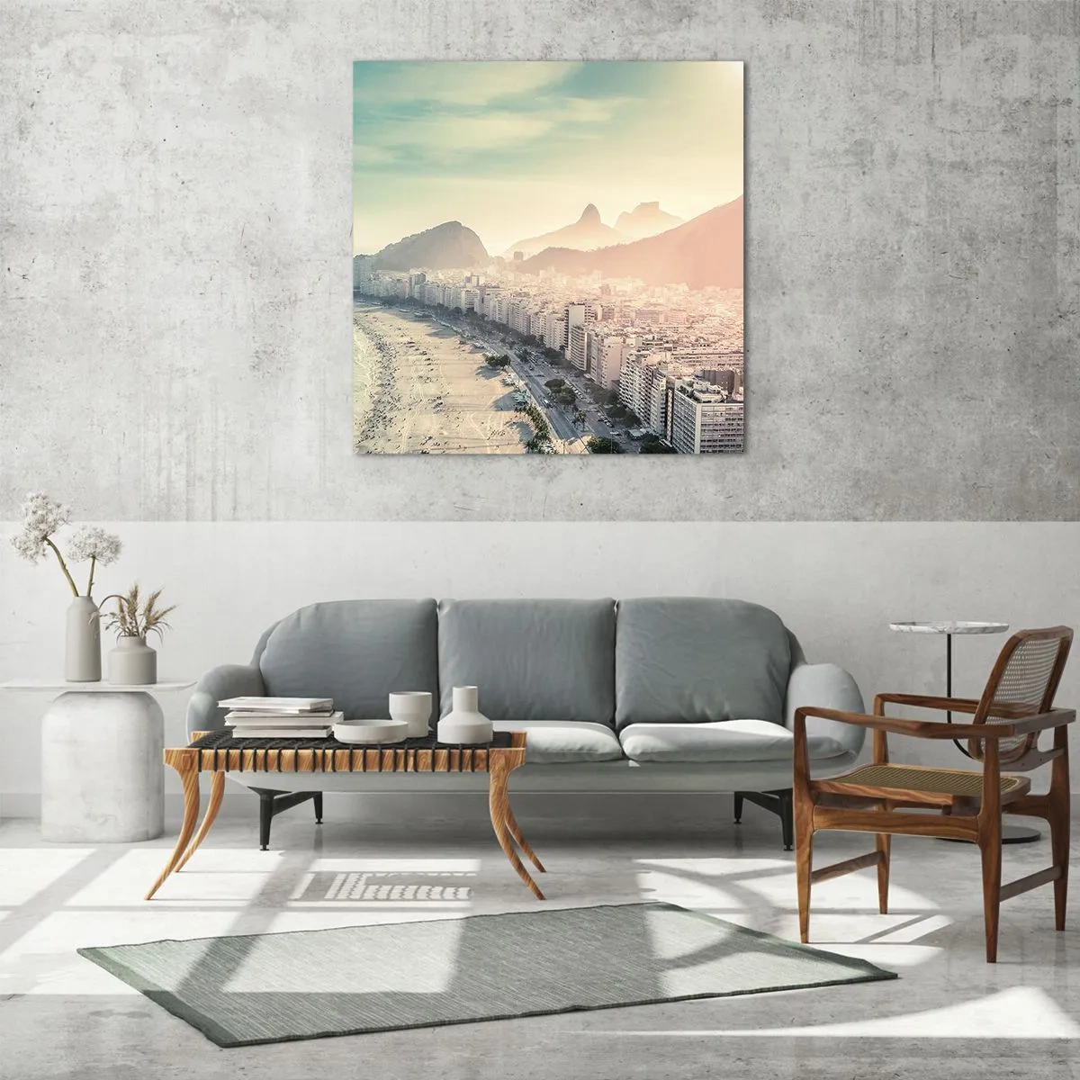 Billede på glas - Evig ferie i Rio - 60x60 cm