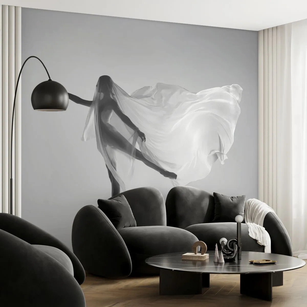 Fototapet Standard Eco - Lethed og ynde - Kvinde, Dans, Model - 400x280 cm