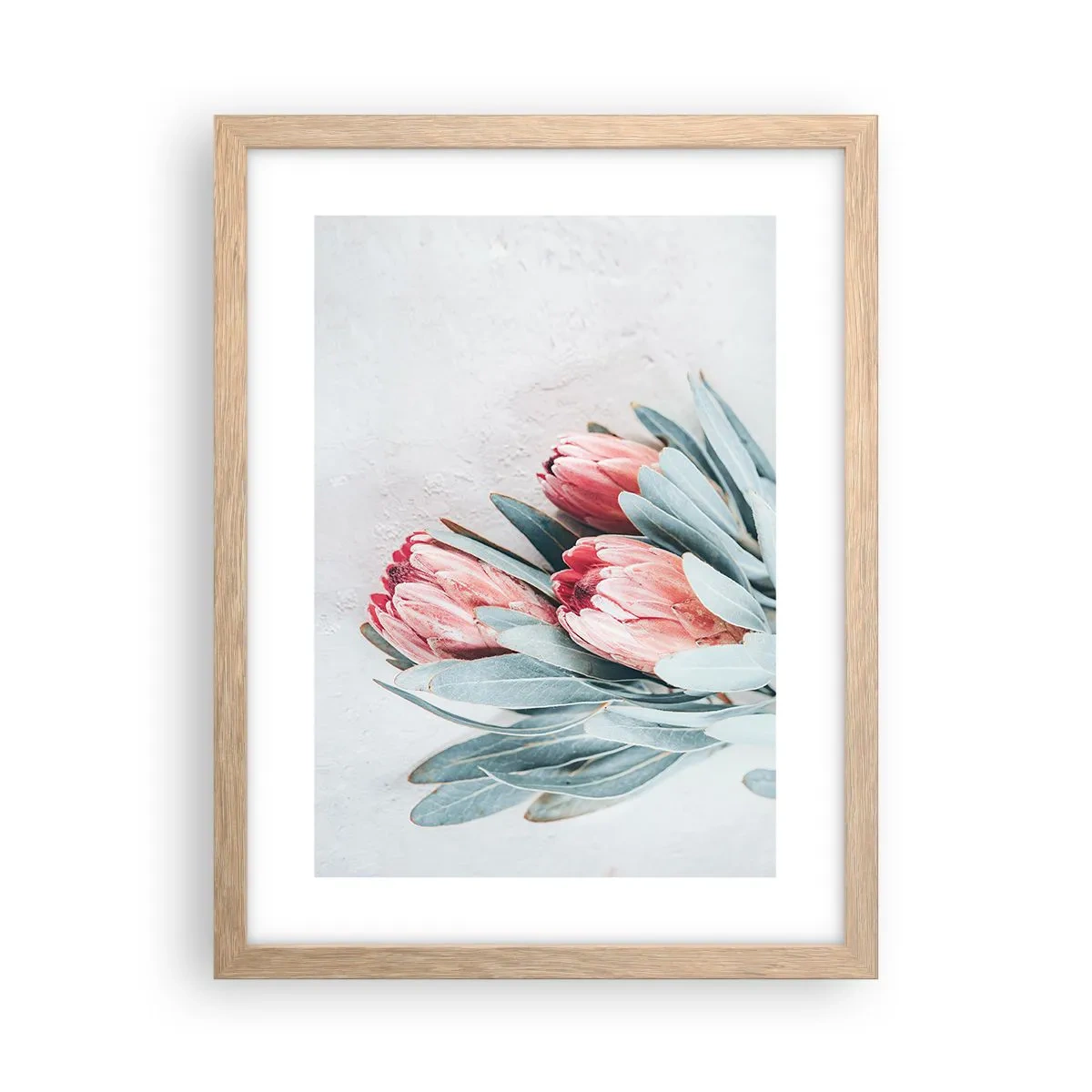 Plakat i ramme af lyst egetræ - Skammer sig over deres egen skønhed - 30x40 cm