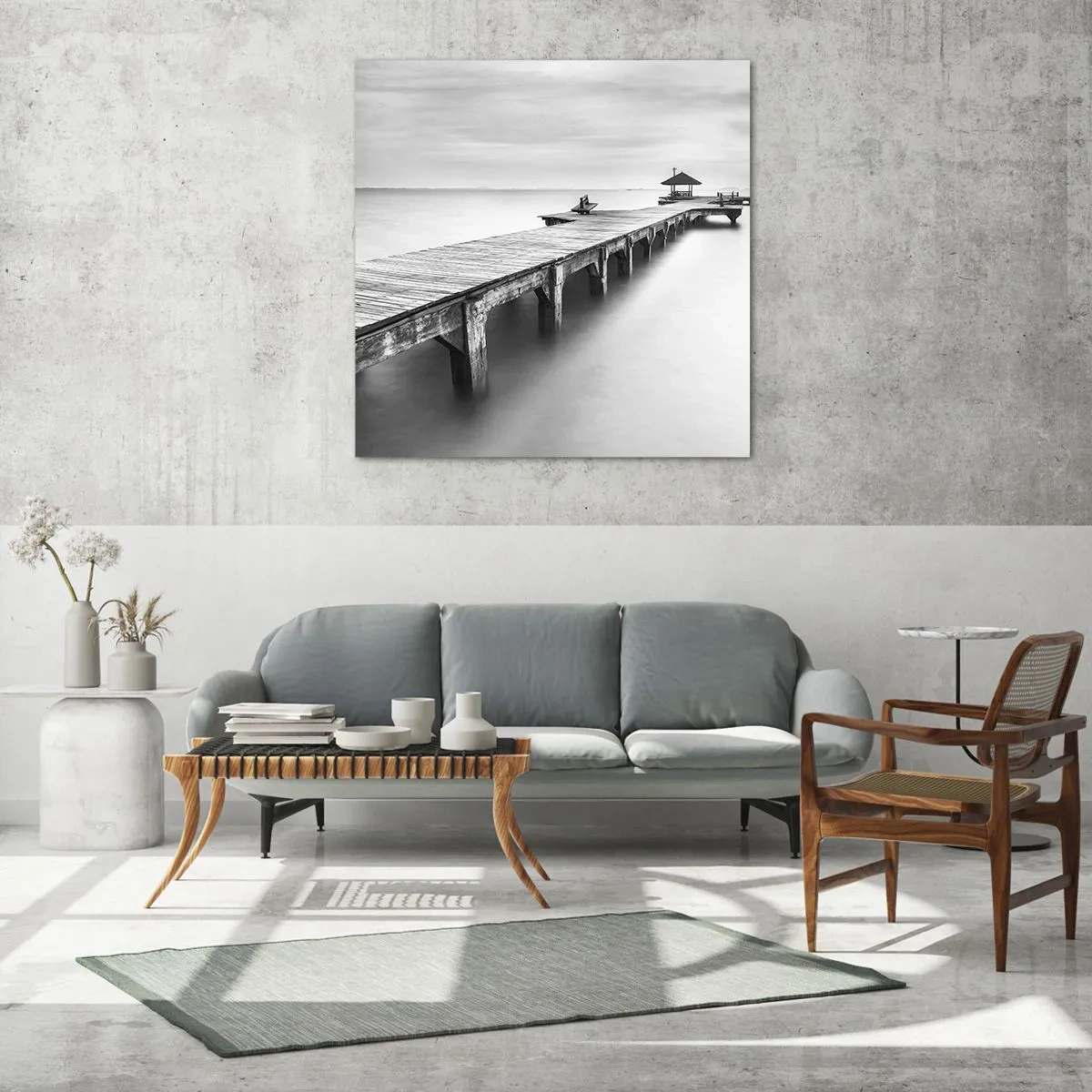 Billede på glas - Ind i det fjerne - 70x70 cm