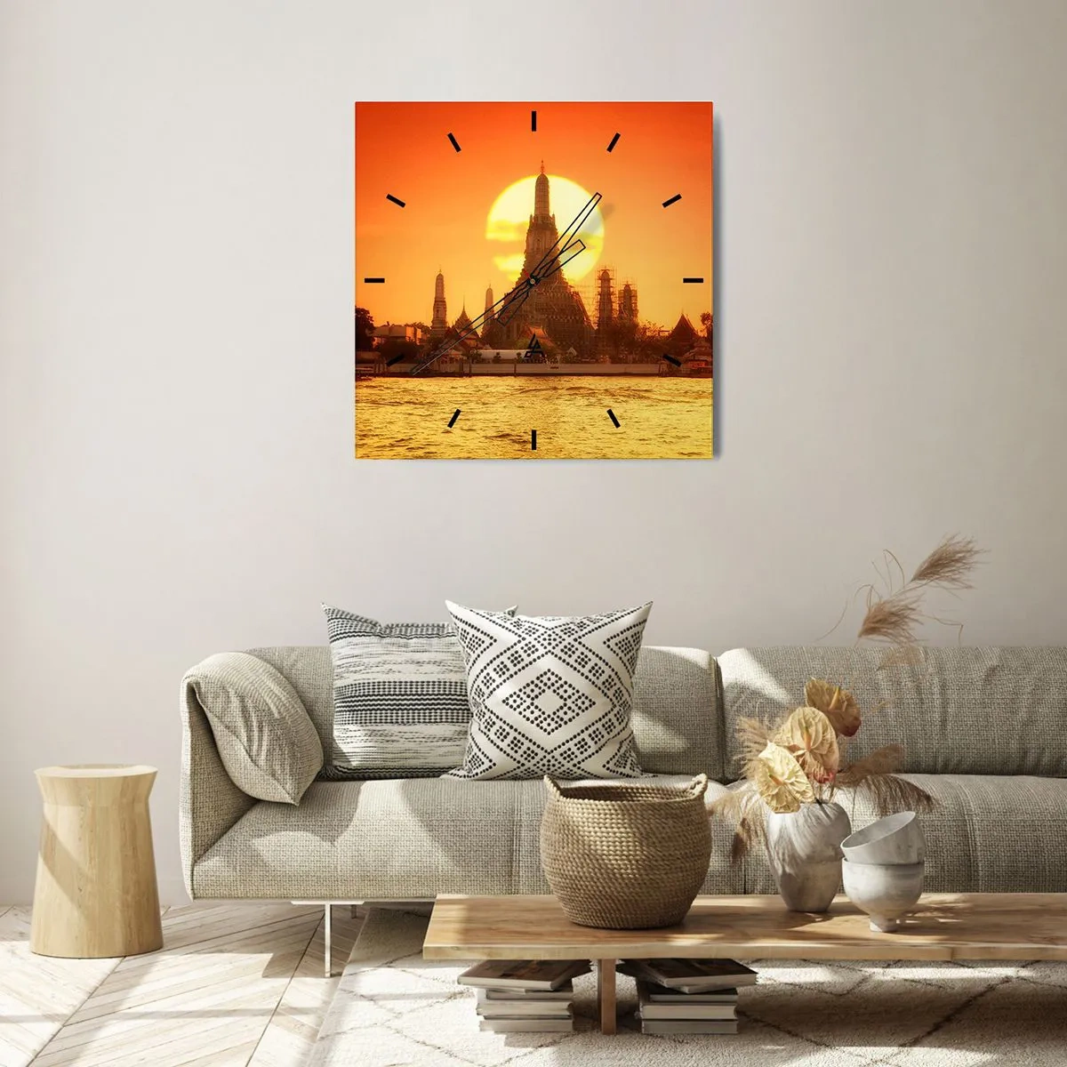 Vægur, Uret - Mod solen, altid mod solen - 40x40 cm