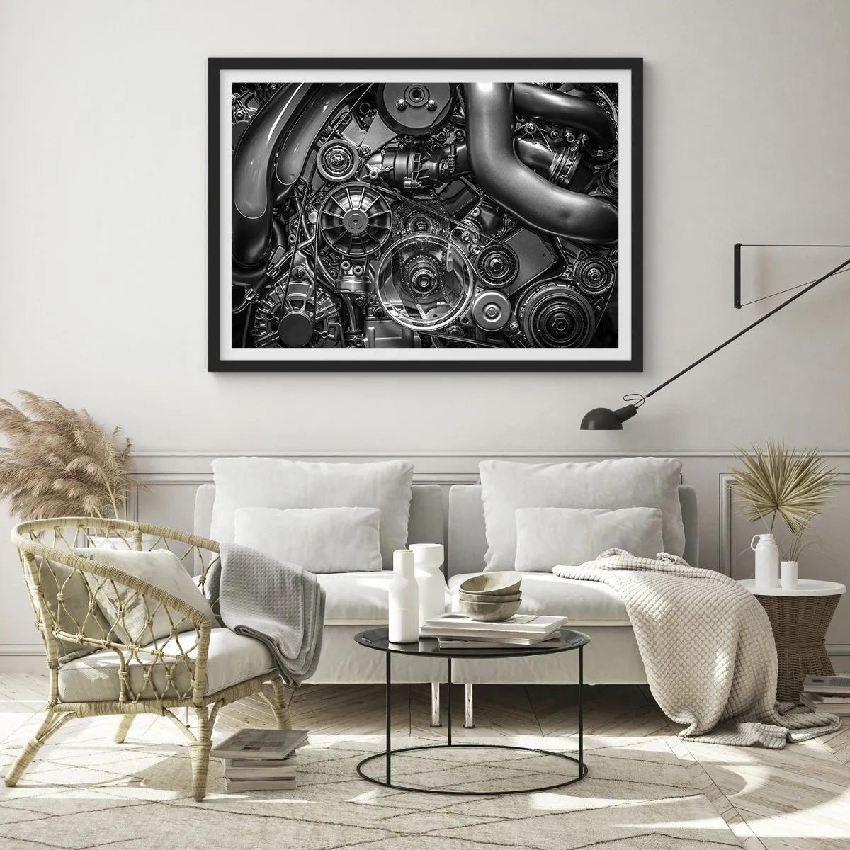 Plakat i sort ramme - Mekanikkens poesi - 100x70 cm