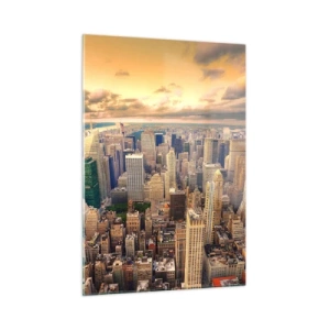 Billede på glas - En forgyldt metropol - 50x70 cm