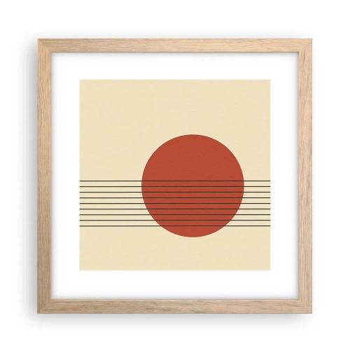 Plakat i ramme af lyst egetræ - Og så videre - 30x30 cm