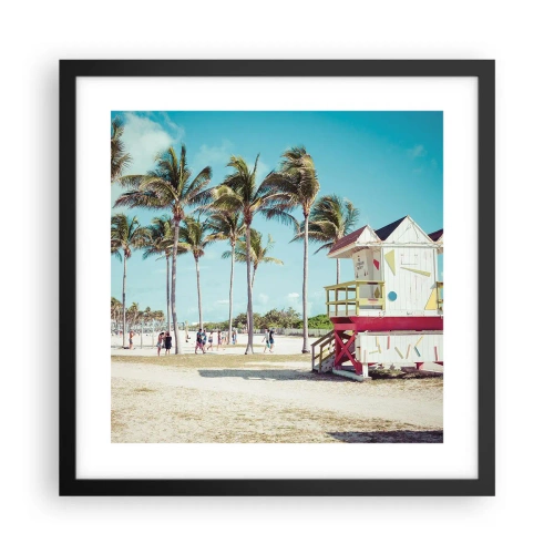 Plakat i sort ramme - En smuk dag foran dig - 40x40 cm