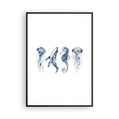 Plakat i sort ramme - Havets vidundere - 70x100 cm