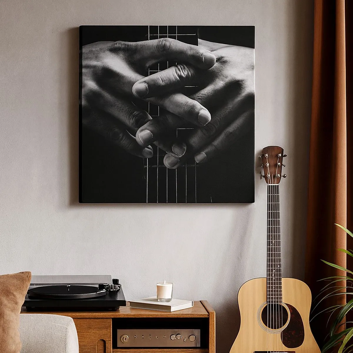 Lærredstryk - Billede på lærred - Kunstnerens bøn - 30x30 cm