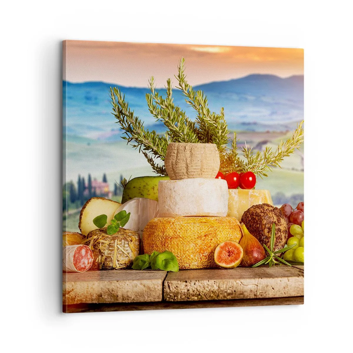 Lærredstryk - Billede på lærred - Italiensk livsglæde - 60x60 cm